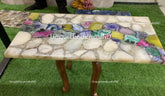 Agate Coffee Center Table Top / Mix Agate Dining Table / Stone Side Table / Living Room Furniture Home Decor Unique Handicrafts IND